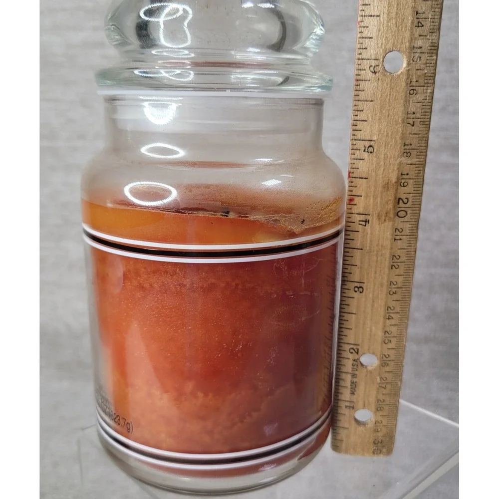Yankee Candle Housewarmer‎ Pumpkin Pie Retired Black Band 22 oz Burned